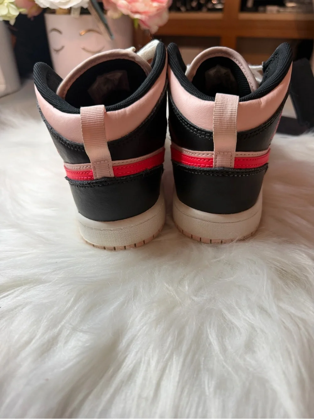 Nike Kids' Pink and Black High-Top Sneakers